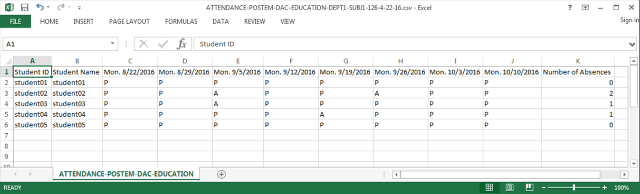 Example of a properly formatted CSV file.