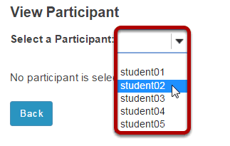 Select the student's username.