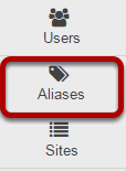 Adding an alias from the Aliases tool.