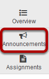 Go to the Announcements tool.