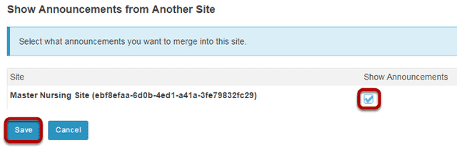 Select the course to merge from.