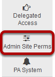 Go to Admin Site Perms.