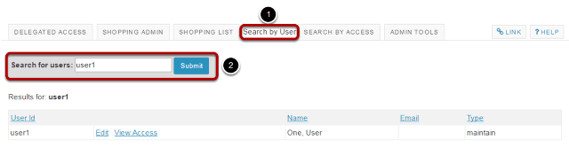 Search by user.