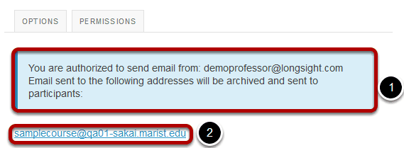 Locate email address for sending messages to the archive.