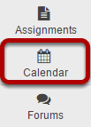 To access this tool, select Calendar from the Tool Menu of your site.