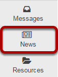 To access this tool, select the News item from the Tool Menu of your site.